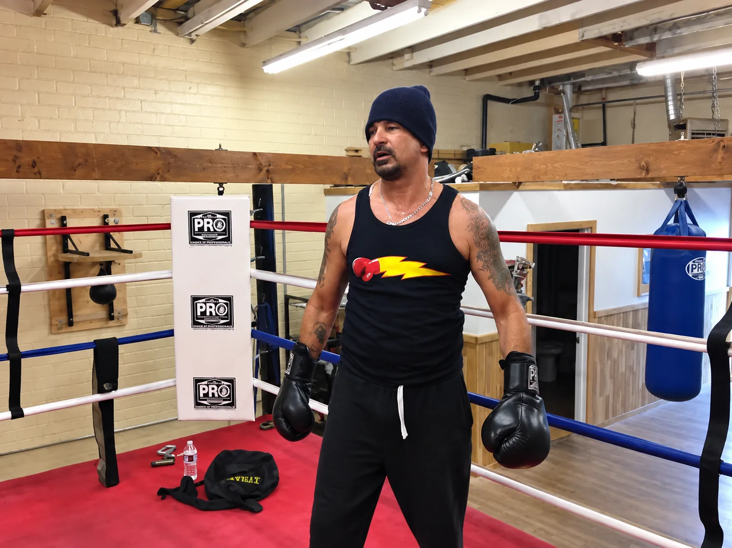 Boxing coach training inside the ring at Flash Boxing Gym